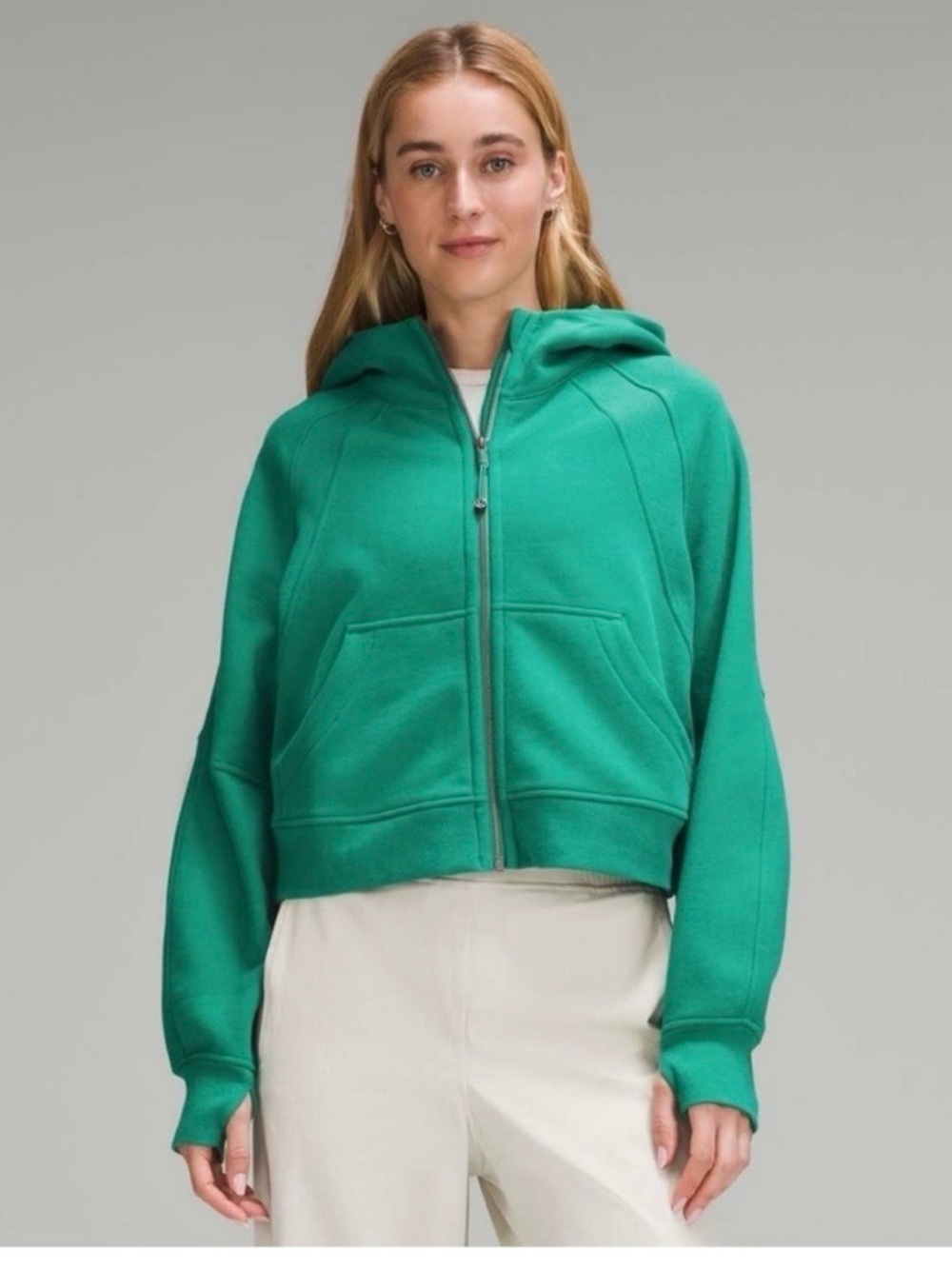lululemon athletica Oversized Scuba Emerald Green Hoodie Size XS/S